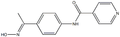 N-{4-[(1E)-N-hydroxyethanimidoyl]phenyl}isonicotinamide Struktur