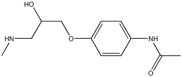 N-{4-[2-hydroxy-3-(methylamino)propoxy]phenyl}acetamide 化学構造式