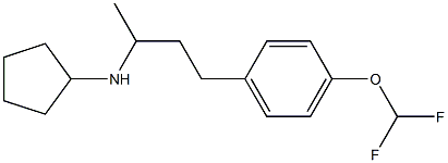 N-{4-[4-(difluoromethoxy)phenyl]butan-2-yl}cyclopentanamine Struktur