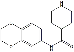 N-2,3-dihydro-1,4-benzodioxin-6-ylpiperidine-4-carboxamide Struktur