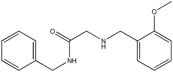N-benzyl-2-{[(2-methoxyphenyl)methyl]amino}acetamide Struktur