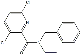 N-benzyl-3,6-dichloro-N-ethylpyridine-2-carboxamide Struktur