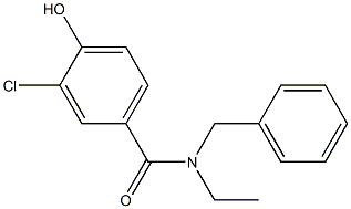 N-benzyl-3-chloro-N-ethyl-4-hydroxybenzamide 化学構造式