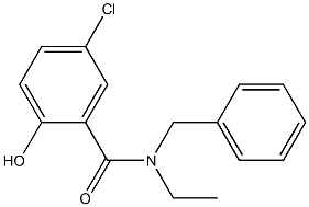 N-benzyl-5-chloro-N-ethyl-2-hydroxybenzamide 化学構造式