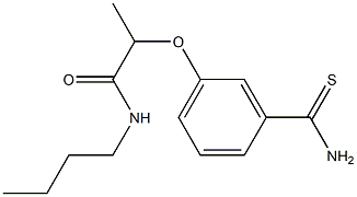 N-butyl-2-(3-carbamothioylphenoxy)propanamide Struktur