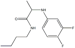 N-butyl-2-[(3,4-difluorophenyl)amino]propanamide,,结构式