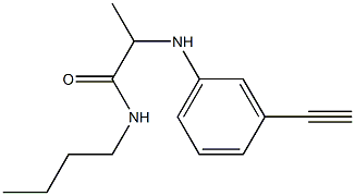 N-butyl-2-[(3-ethynylphenyl)amino]propanamide 化学構造式