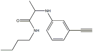 N-butyl-2-[(3-ethynylphenyl)amino]propanamide 结构式