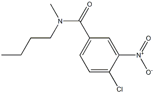 N-butyl-4-chloro-N-methyl-3-nitrobenzamide 化学構造式