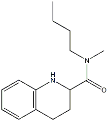 N-butyl-N-methyl-1,2,3,4-tetrahydroquinoline-2-carboxamide 化学構造式