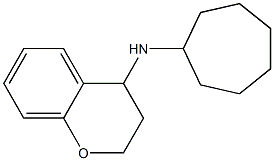 N-cycloheptyl-3,4-dihydro-2H-1-benzopyran-4-amine 化学構造式