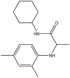 N-cyclohexyl-2-[(2,4-dimethylphenyl)amino]propanamide Struktur