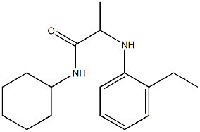 N-cyclohexyl-2-[(2-ethylphenyl)amino]propanamide,,结构式