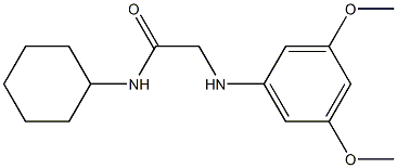 N-cyclohexyl-2-[(3,5-dimethoxyphenyl)amino]acetamide 化学構造式