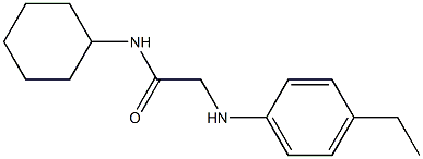 N-cyclohexyl-2-[(4-ethylphenyl)amino]acetamide,,结构式