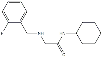 N-cyclohexyl-2-{[(2-fluorophenyl)methyl]amino}acetamide Structure