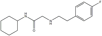 N-cyclohexyl-2-{[2-(4-fluorophenyl)ethyl]amino}acetamide 化学構造式