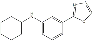 N-cyclohexyl-3-(1,3,4-oxadiazol-2-yl)aniline,,结构式