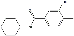 N-cyclohexyl-3-hydroxy-4-methylbenzamide 化学構造式