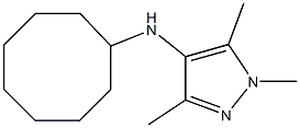 N-cyclooctyl-1,3,5-trimethyl-1H-pyrazol-4-amine,,结构式