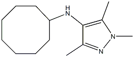 N-cyclooctyl-1,3,5-trimethyl-1H-pyrazol-4-amine 化学構造式