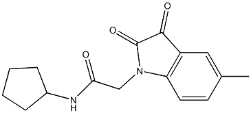 N-cyclopentyl-2-(5-methyl-2,3-dioxo-2,3-dihydro-1H-indol-1-yl)acetamide