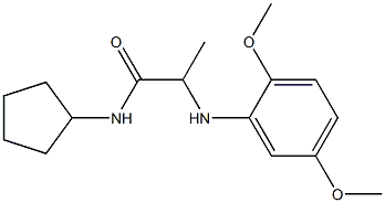 N-cyclopentyl-2-[(2,5-dimethoxyphenyl)amino]propanamide 化学構造式
