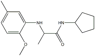 N-cyclopentyl-2-[(2-methoxy-5-methylphenyl)amino]propanamide Structure