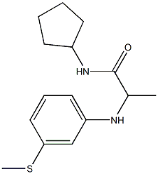 N-cyclopentyl-2-{[3-(methylsulfanyl)phenyl]amino}propanamide Structure