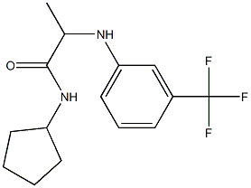 N-cyclopentyl-2-{[3-(trifluoromethyl)phenyl]amino}propanamide,,结构式