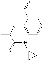 N-cyclopropyl-2-(2-formylphenoxy)propanamide,,结构式