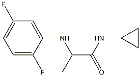 N-cyclopropyl-2-[(2,5-difluorophenyl)amino]propanamide 化学構造式