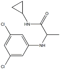 N-cyclopropyl-2-[(3,5-dichlorophenyl)amino]propanamide 化学構造式