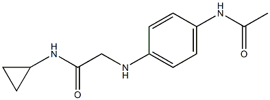 N-cyclopropyl-2-[(4-acetamidophenyl)amino]acetamide Structure