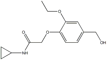 N-cyclopropyl-2-[2-ethoxy-4-(hydroxymethyl)phenoxy]acetamide Structure