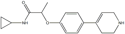 N-cyclopropyl-2-[4-(1,2,3,6-tetrahydropyridin-4-yl)phenoxy]propanamide Structure