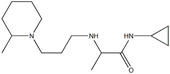 N-cyclopropyl-2-{[3-(2-methylpiperidin-1-yl)propyl]amino}propanamide Structure