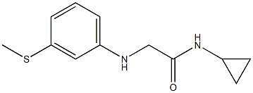 N-cyclopropyl-2-{[3-(methylsulfanyl)phenyl]amino}acetamide,,结构式