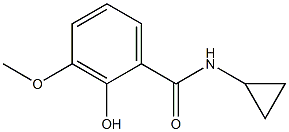 N-cyclopropyl-2-hydroxy-3-methoxybenzamide Struktur