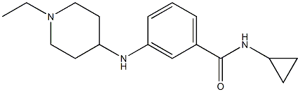 N-cyclopropyl-3-[(1-ethylpiperidin-4-yl)amino]benzamide,,结构式
