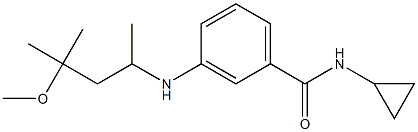 N-cyclopropyl-3-[(4-methoxy-4-methylpentan-2-yl)amino]benzamide,,结构式