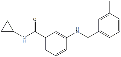 N-cyclopropyl-3-{[(3-methylphenyl)methyl]amino}benzamide Structure