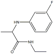 N-ethyl-2-[(3-fluorophenyl)amino]propanamide 结构式