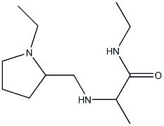 N-ethyl-2-{[(1-ethylpyrrolidin-2-yl)methyl]amino}propanamide 结构式