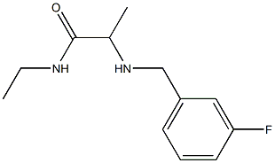 N-ethyl-2-{[(3-fluorophenyl)methyl]amino}propanamide 结构式