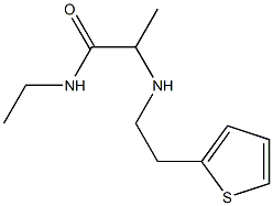 N-ethyl-2-{[2-(thiophen-2-yl)ethyl]amino}propanamide Struktur