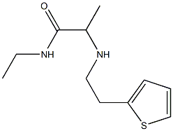 N-ethyl-2-{[2-(thiophen-2-yl)ethyl]amino}propanamide,,结构式