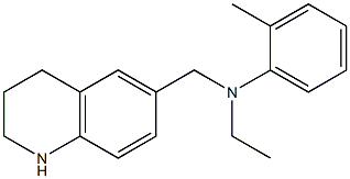 N-ethyl-2-methyl-N-(1,2,3,4-tetrahydroquinolin-6-ylmethyl)aniline Struktur