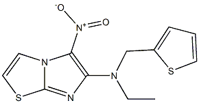 N-ethyl-5-nitro-N-(thien-2-ylmethyl)imidazo[2,1-b][1,3]thiazol-6-amine Structure