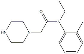 N-ethyl-N-(2-methylphenyl)-2-(piperazin-1-yl)acetamide 结构式